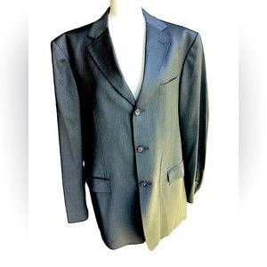 Vintage Christian Dior Men’s Wool Single Breasted Black Blazer. B24